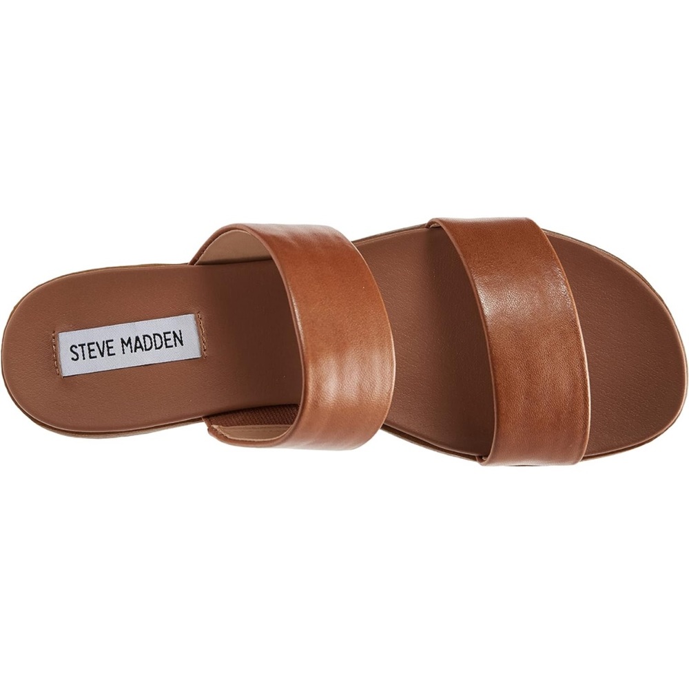 *NEW NEVER WORN* Steven Madden Sandals 9.5 Tan - Picture 2 of 5